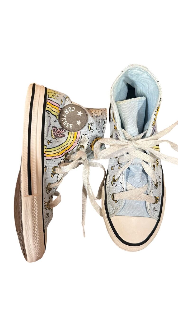 Converse Chuck Taylor All Star Camp Converse Rainbow High Top Sneakers Size 1